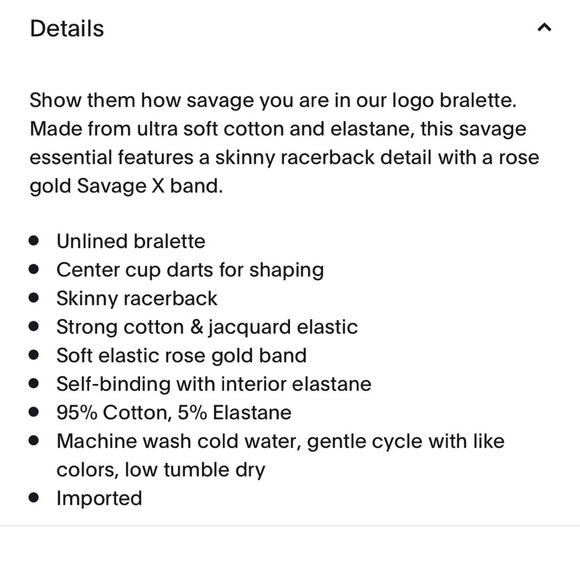 NWT Savage X Fenty Logo Bralette Small - Picture 8 of 8